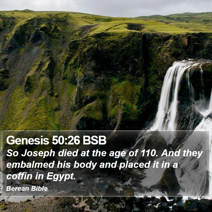 Genesis 50:26 BSB Bible Study