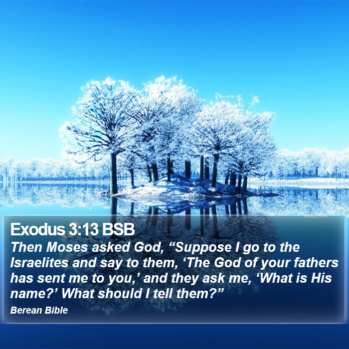 Exodus 3:13 BSB Bible Study