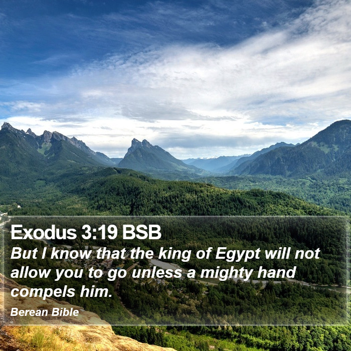 Exodus 3:19 BSB Bible Study