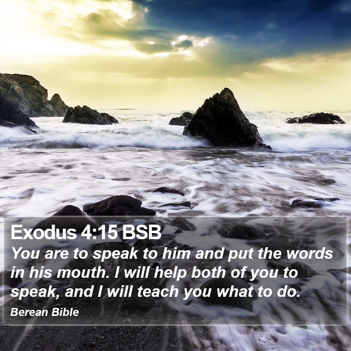 Exodus 4:15 BSB Bible Study