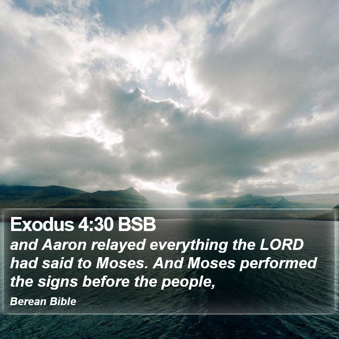 Exodus 4:30 BSB Bible Study