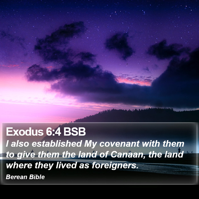 Exodus 6:4 BSB Bible Study