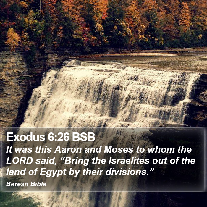 Exodus 6:26 BSB Bible Study