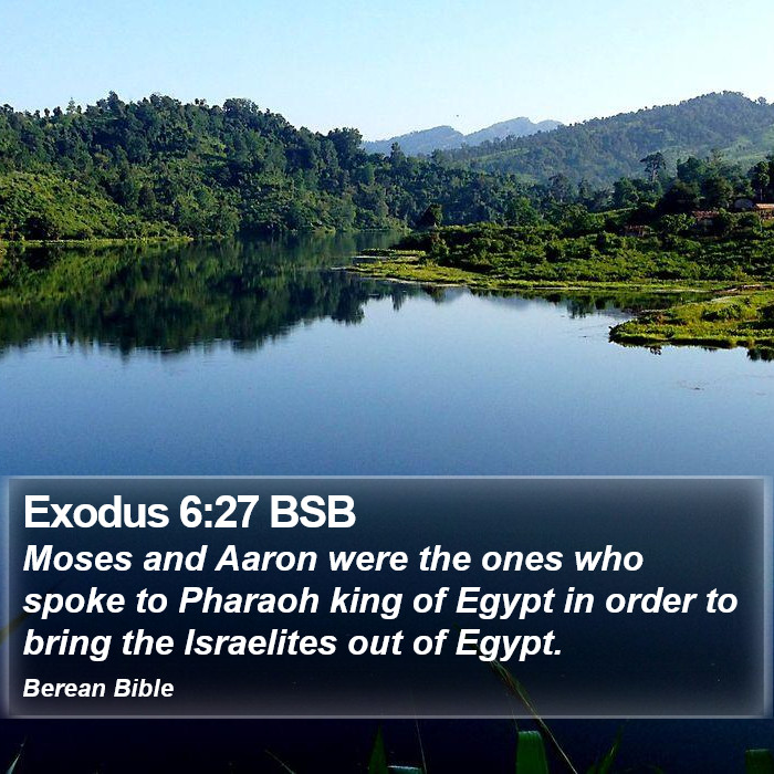 Exodus 6:27 BSB Bible Study