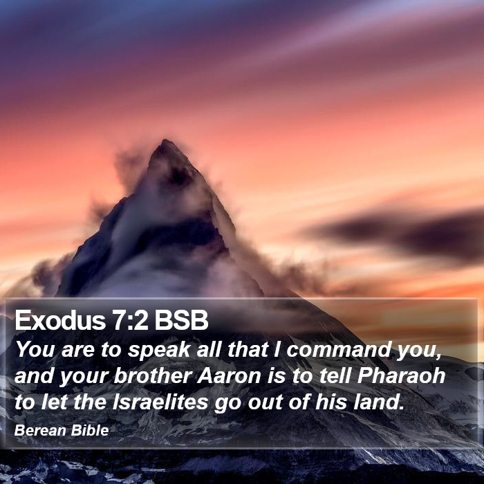 Exodus 7:2 BSB Bible Study