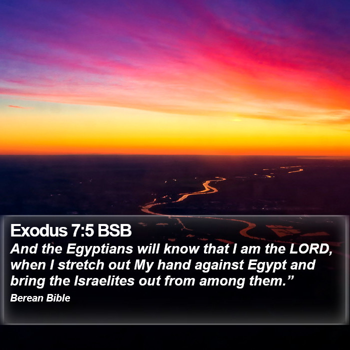 Exodus 7:5 BSB Bible Study