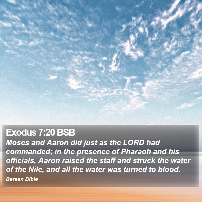 Exodus 7:20 BSB Bible Study