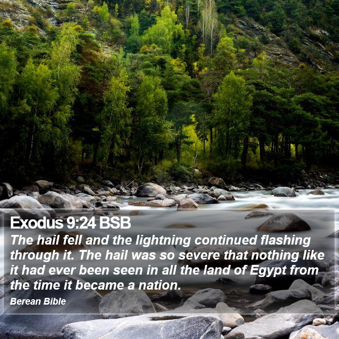 Exodus 9:24 BSB Bible Study