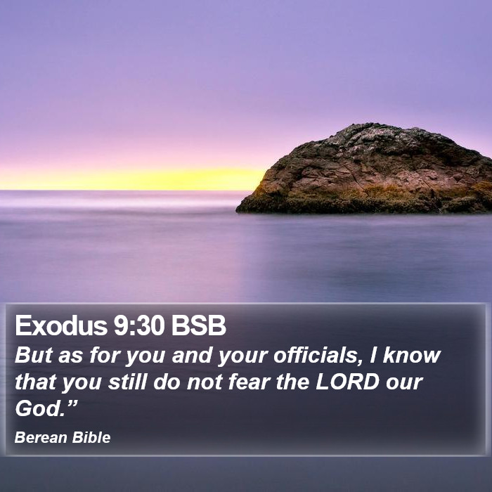 Exodus 9:30 BSB Bible Study