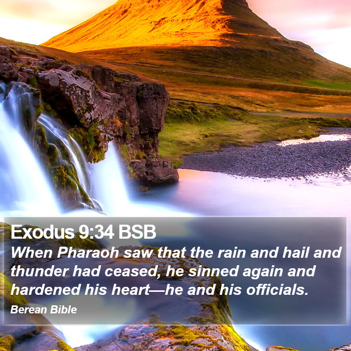 Exodus 9:34 BSB Bible Study