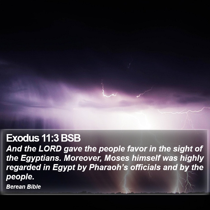 Exodus 11:3 BSB Bible Study