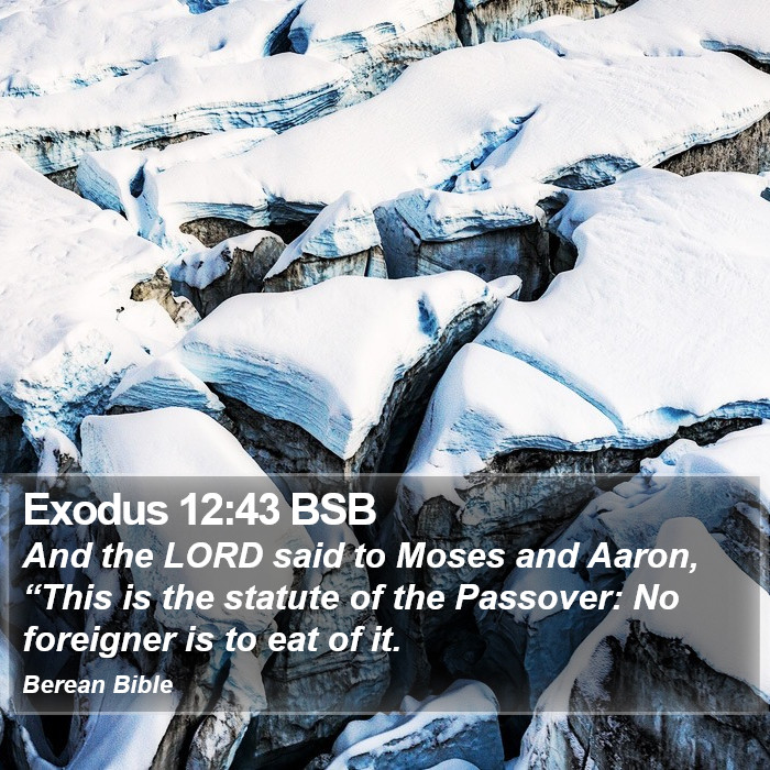 Exodus 12:43 BSB Bible Study