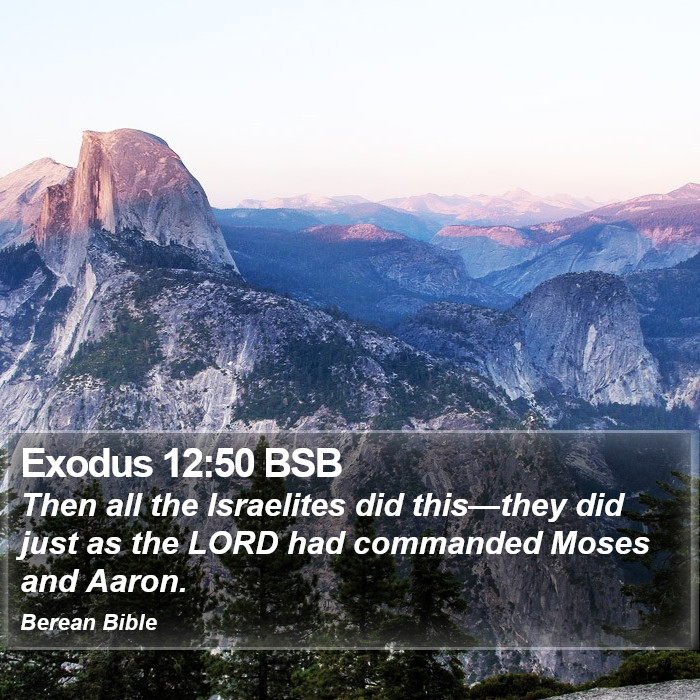 Exodus 12:50 BSB Bible Study