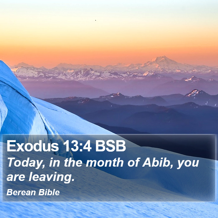 Exodus 13:4 BSB Bible Study