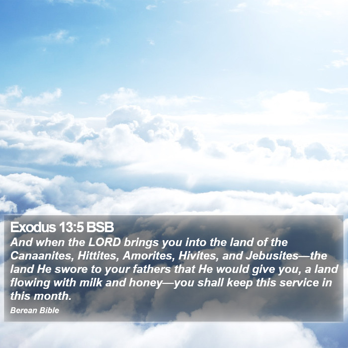 Exodus 13:5 BSB Bible Study