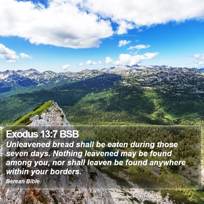 Exodus 13:7 BSB Bible Study