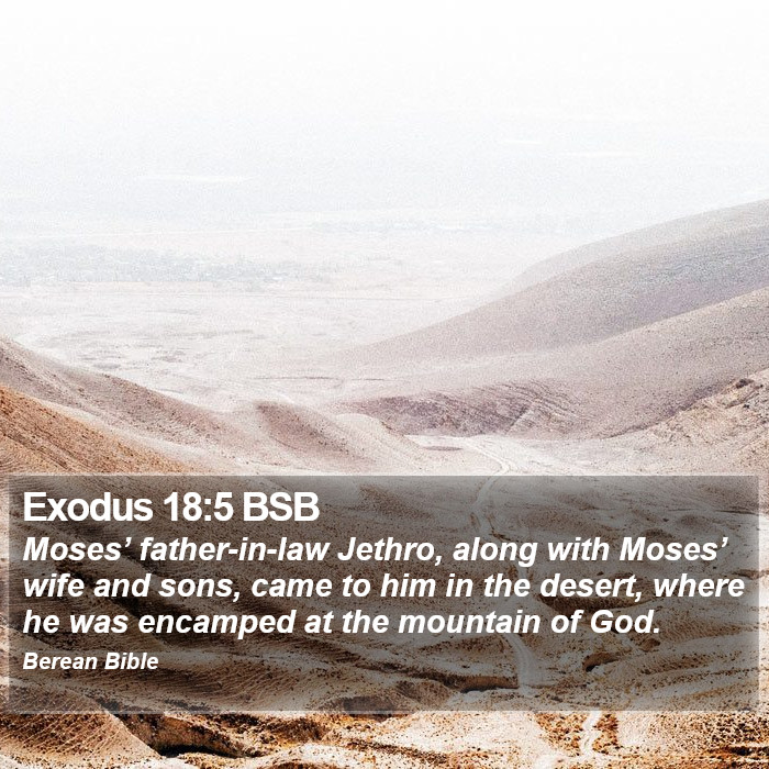 Exodus 18:5 BSB Bible Study