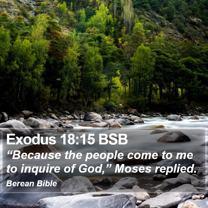 Exodus 18:15 BSB Bible Study