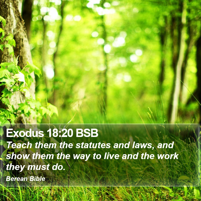 Exodus 18:20 BSB Bible Study