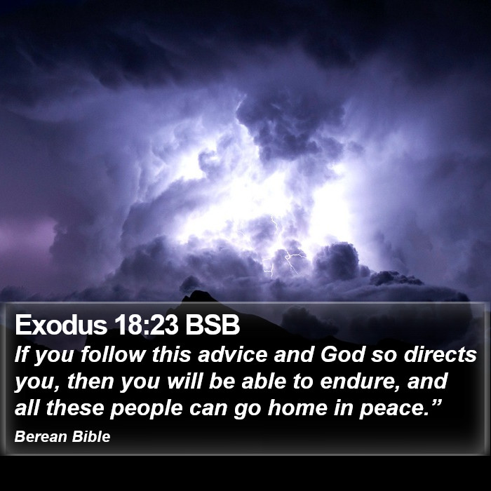 Exodus 18:23 BSB Bible Study