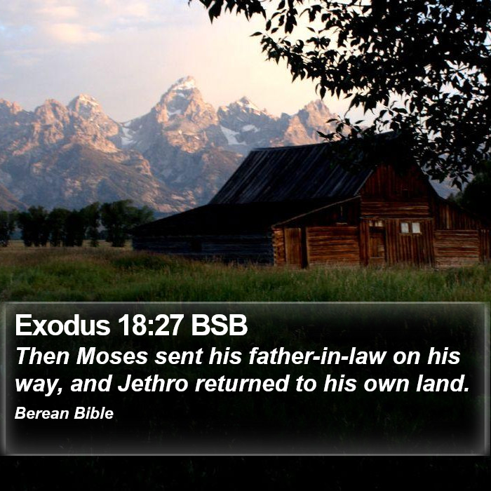 Exodus 18:27 BSB Bible Study