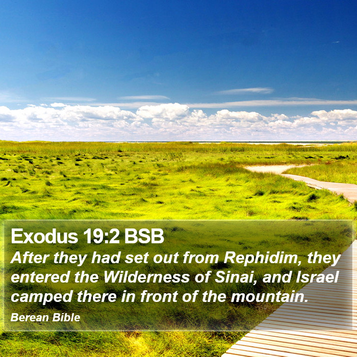 Exodus 19:2 BSB Bible Study