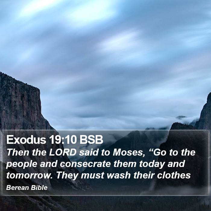 Exodus 19:10 BSB Bible Study