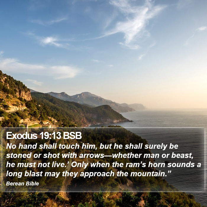 Exodus 19:13 BSB Bible Study