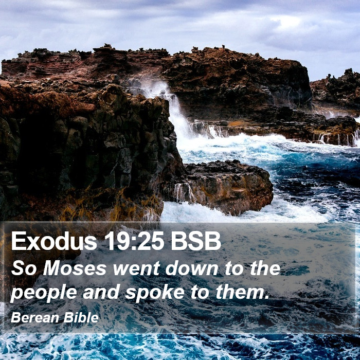 Exodus 19:25 BSB Bible Study