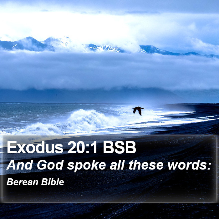 Exodus 20:1 BSB Bible Study