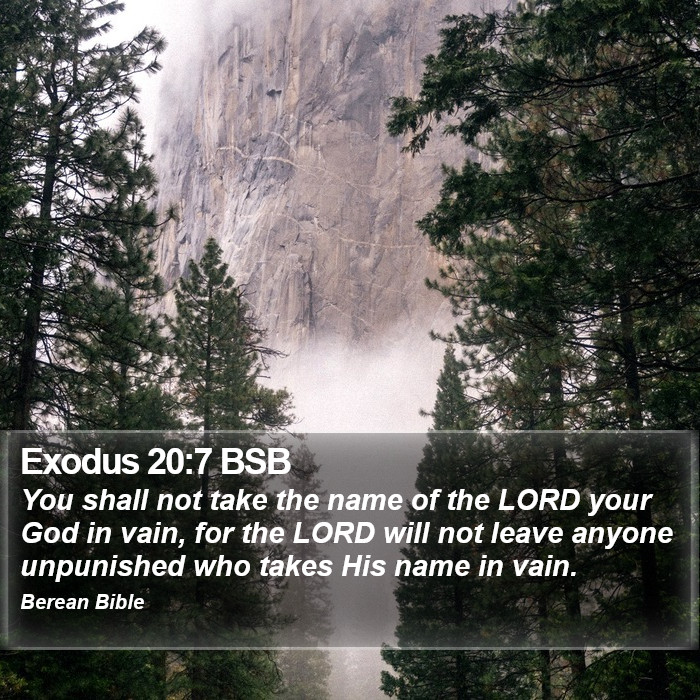 Exodus 20:7 BSB Bible Study