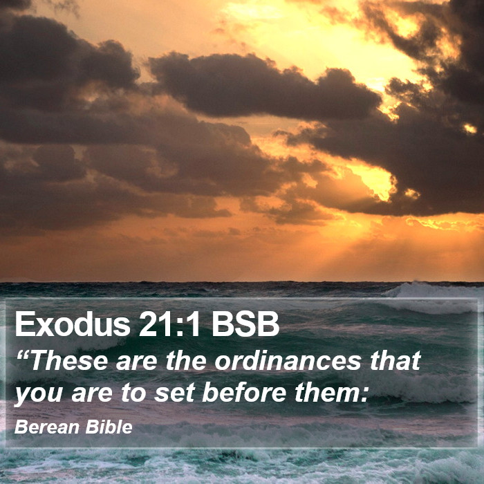 Exodus 21:1 BSB Bible Study