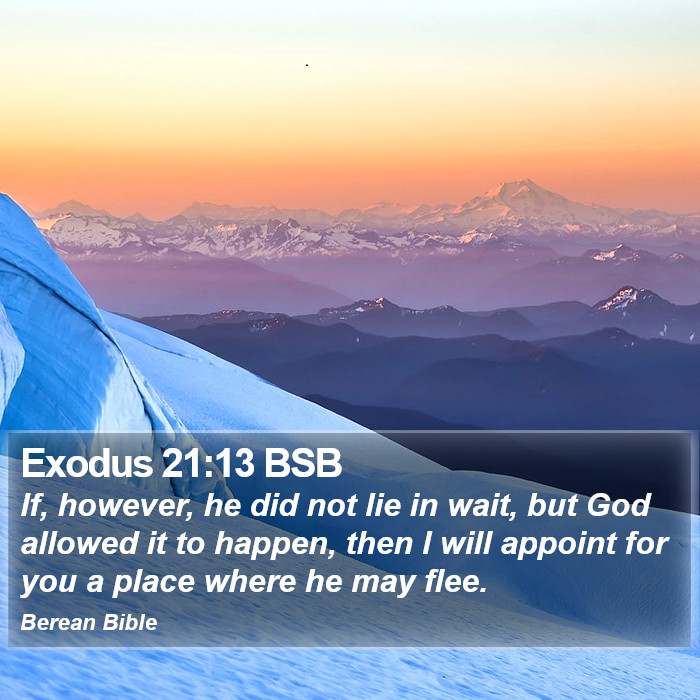 Exodus 21:13 BSB Bible Study