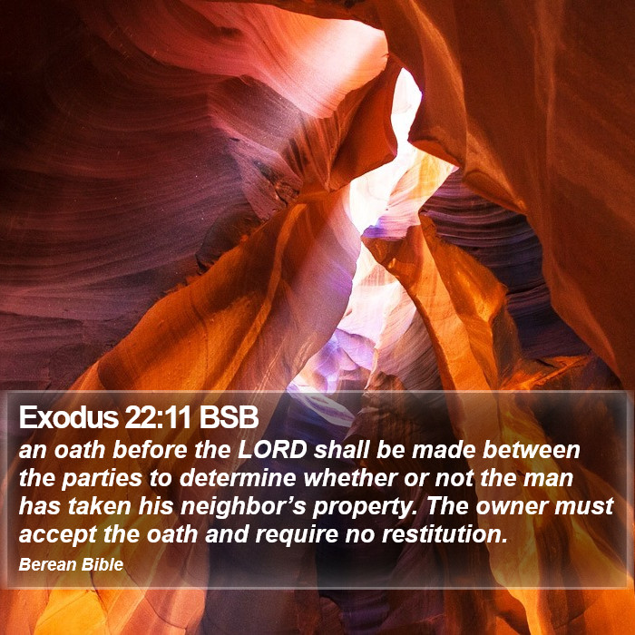 Exodus 22:11 BSB Bible Study