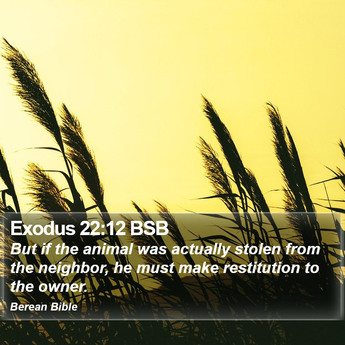 Exodus 22:12 BSB Bible Study