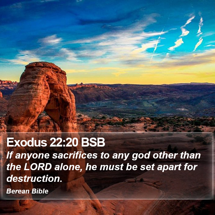 Exodus 22:20 BSB Bible Study