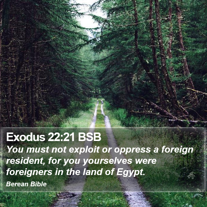 Exodus 22:21 BSB Bible Study