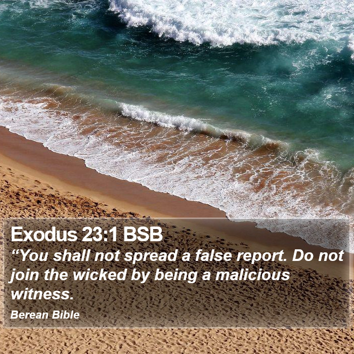 Exodus 23:1 BSB Bible Study