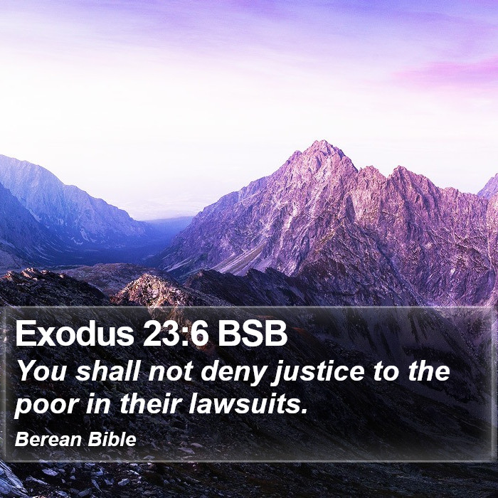 Exodus 23:6 BSB Bible Study