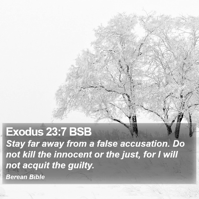 Exodus 23:7 BSB Bible Study