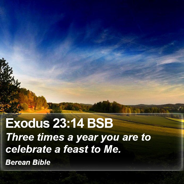 Exodus 23:14 BSB Bible Study