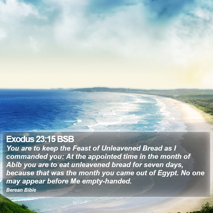 Exodus 23:15 BSB Bible Study