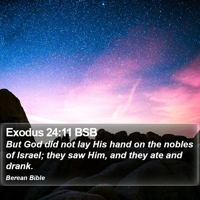 Exodus 24:11 BSB Bible Study