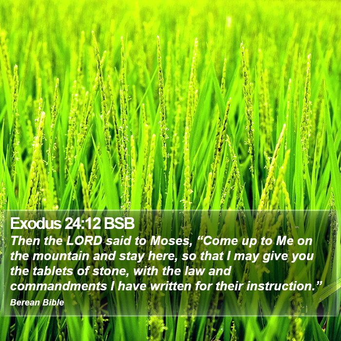 Exodus 24:12 BSB Bible Study