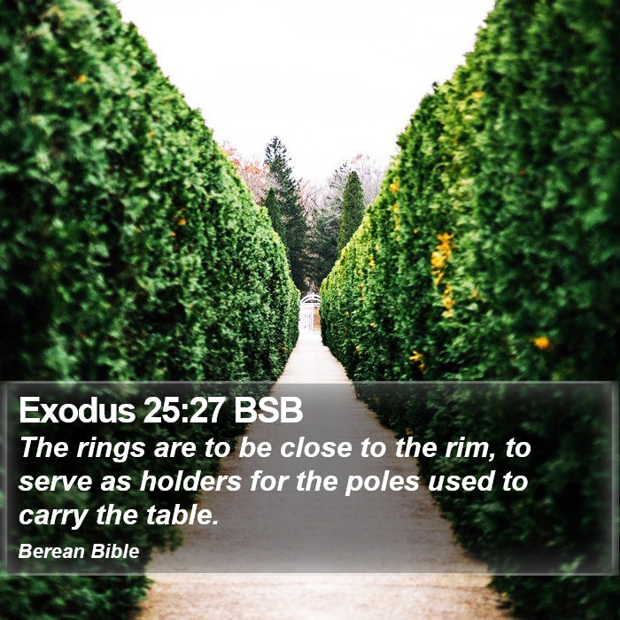 Exodus 25:27 BSB Bible Study