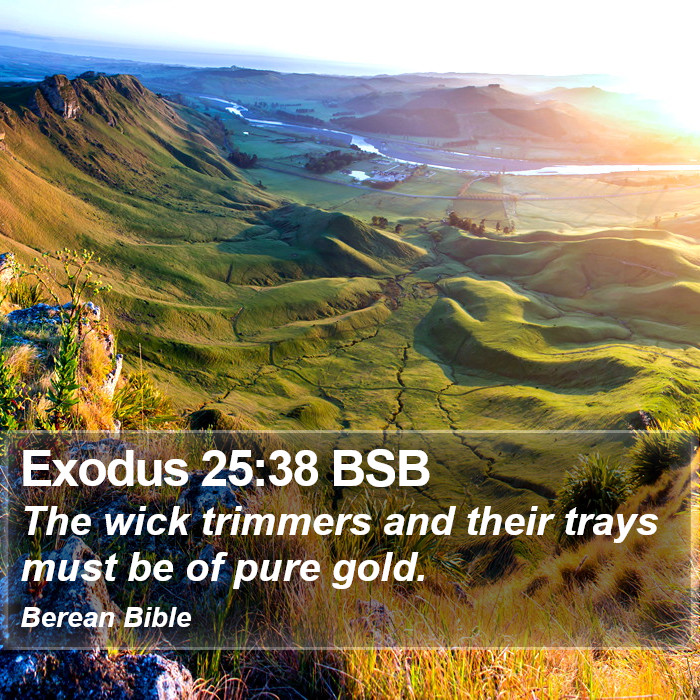 Exodus 25:38 BSB Bible Study