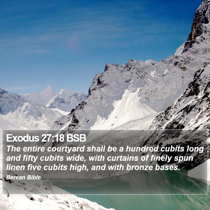 Exodus 27:18 BSB Bible Study