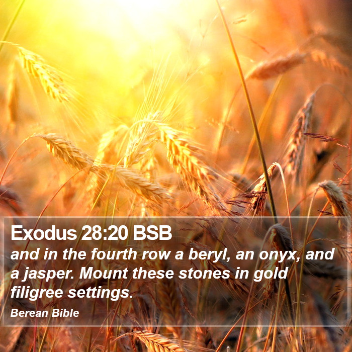 Exodus 28:20 BSB Bible Study