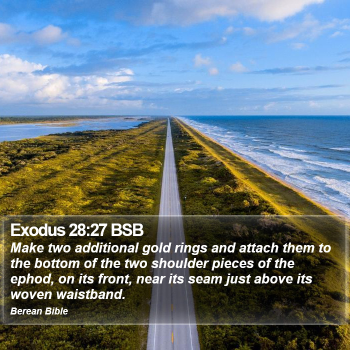 Exodus 28:27 BSB Bible Study