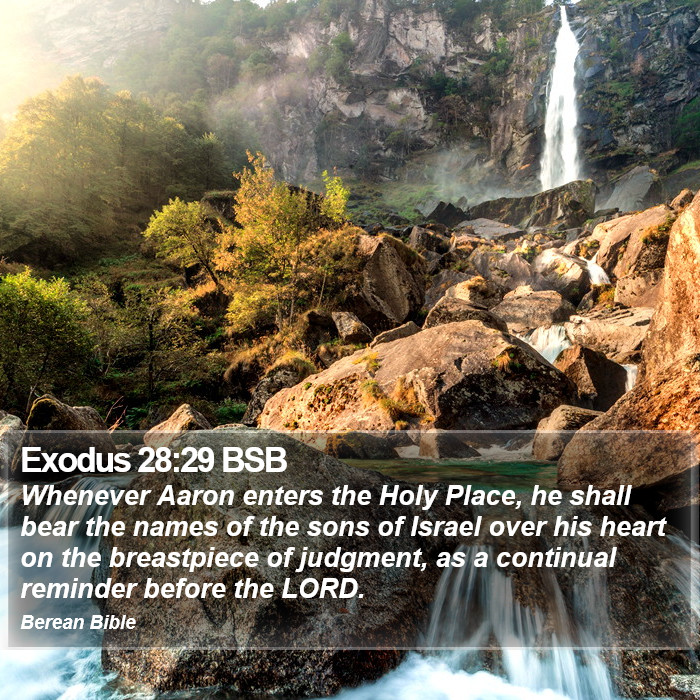 Exodus 28:29 BSB Bible Study